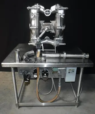 USED SANDPIPER AIR-POWERED DOUBLE DIAPHRAGM PUMP, MODEL SSA2-A