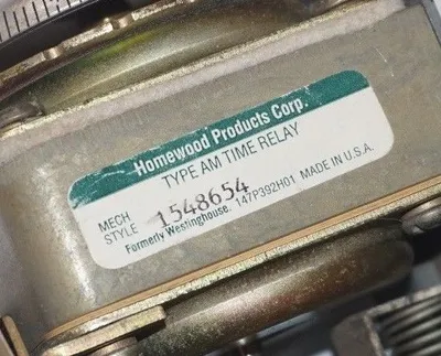 NEW WESTINGHOUSE 1548654 TYPE AM TIME RELAY