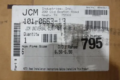 2 PALLETS OF JCM UNIVERSAL CLAMP COUPLINGS, ASSORTED SIZES