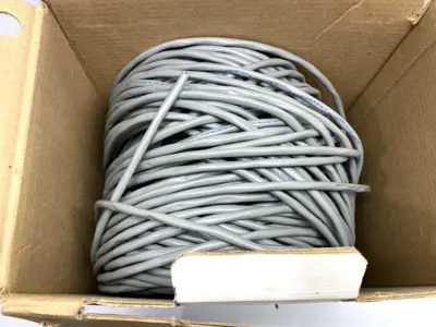 USED BELDEN MULTI CONDUCTOR CABLE 1PR/14AWG 42X30 PVC CHROME LOT OF 250'