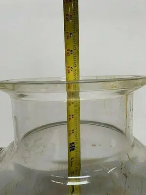 USED OSS LABORATORY COLLECTION FLASK W/ TOP GLASS CAP