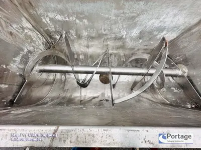 USED AARON PROCESS EQUIPMENT 11-CU.FT. JACKETED RIBBON BLENDER
