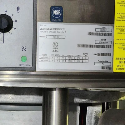 Cleveland KEL-25 Steam Jacketed Electric Kettle # 1426