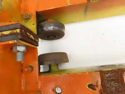 Underhung Bridge Crane Push End Truck 3-1/4"-5" Beam Flange 48"L 5"Steel Wheels