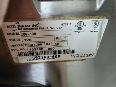 Used Alto Shaam Used Alto Shaam – 500-1DN Single Drawer Chip Food Warmer 120V Hot Food Warming, Holding, & Transport Cabinets Illinois US | Falcon Restaurant Supply #1376683