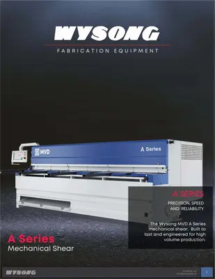 WYSONG MVD A SERIES MECHANICAL SHEAR Mechanical Shears | Punch Press and Shear (1)