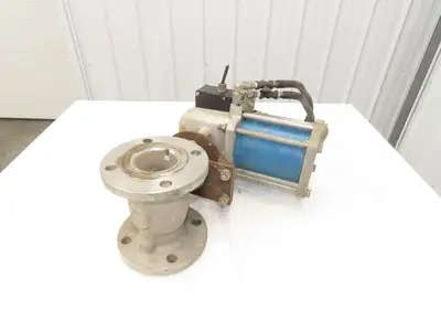 Jamesbury 3" 5150 313600TT Ball Valve Flanged w/Pneumatic Actuator & Positioner