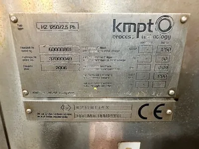 USED 2006 KMPT HZ1250/2.5PH