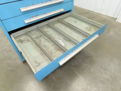 Nu-Era Modular Tool Storage Cabinet 10 Drawer 45x28x61" Stanley Vidmar Blue