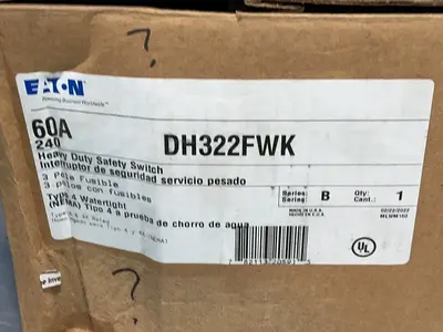 New | in-Stock EATON DH322FWK Switchgears Ohio US | HGR 24 #1278548
