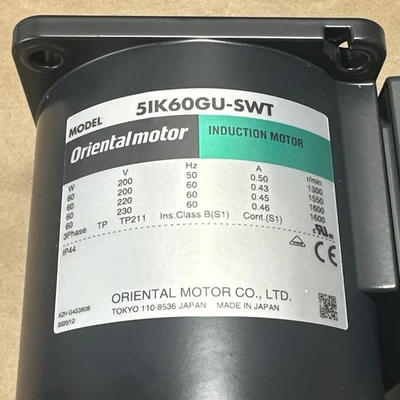 NEW Oriental Motor 5IK60GU-SWT