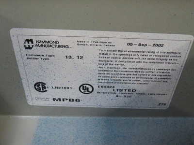 Used HAMMOND MANUFACTURING _UNKNOWN_ Enclosures | OCO Industrial #1695526