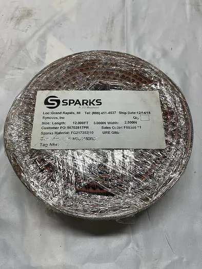 New | in-Stock SPARKS SPARKS FG217352 12' 3" 3" WIDE Misc Electrical & Power Parts | ND Industrial Surplus #1215492