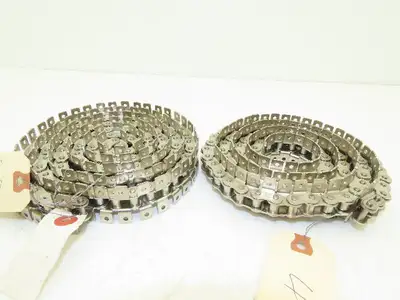 Tsubaki RS40 Chain Lambda Stainless Attachment 48" 55" Long 40 Size Lot of 3