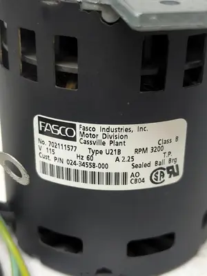 Used FASCO 702111577 HVAC Parts and Equipment | Surplus Asset Holdings #1198219