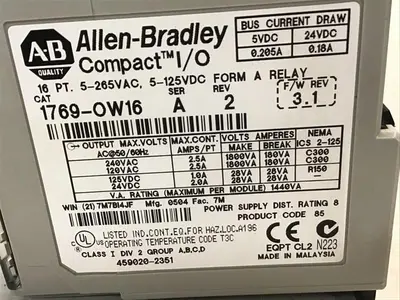 USED ALLEN BRADLEY 1769-OW16 SER A