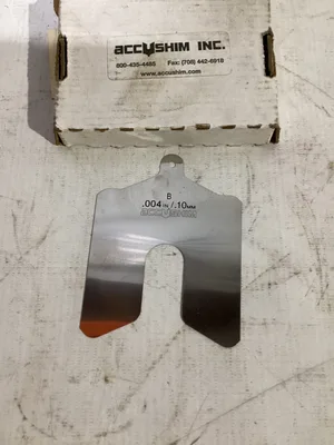 ACCUSHIM B.004 Stainless Slotted Shim Stock 3” x 3” x .004” NIB of 160