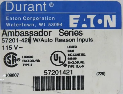 NEW EATON DURANT 57201-421 CONTROL MONITOR 57201421