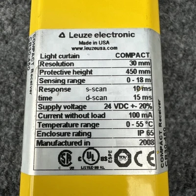 Used Leuze CR30-450 Light Curtains & Grids California US | Davliegogo LLC #1705363