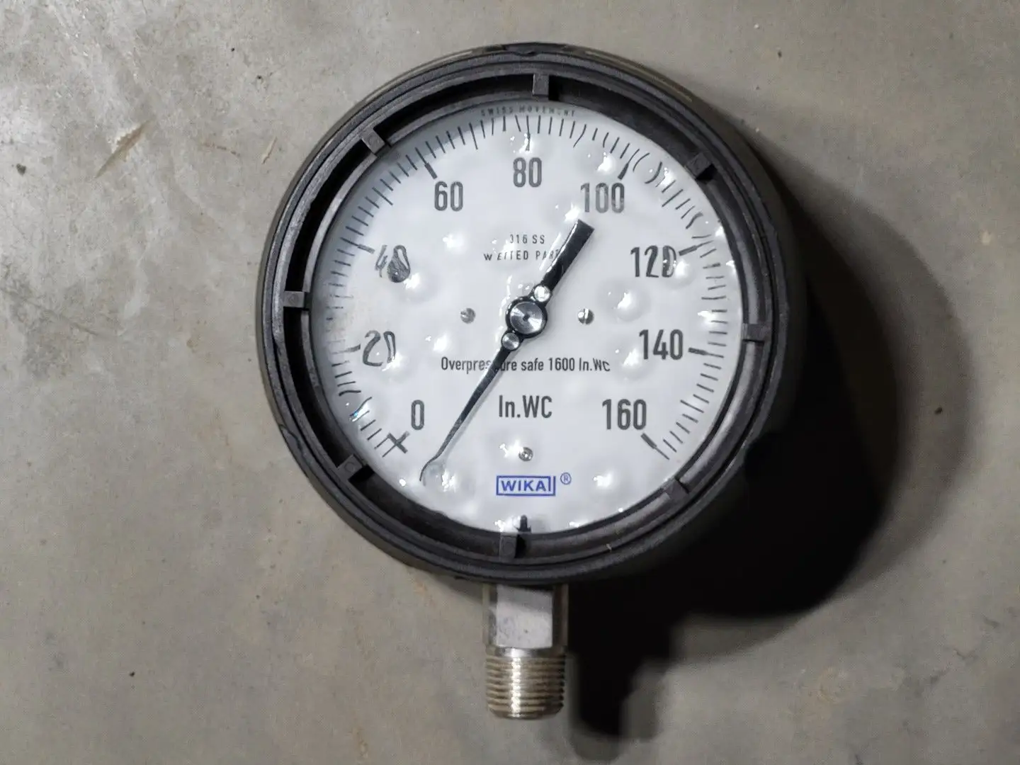 Pressure Gauge 0 to 160 in.WC