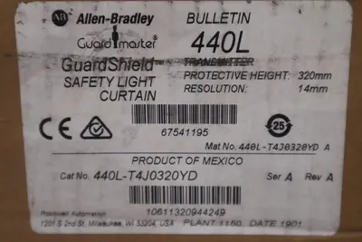 NEW Allen Bradley 440L-T4J0320YD Bulletin Safety Light Curtain STOCK H191
