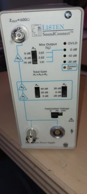 USED LISTEN SOUND CONNECT LISTEN SOUND CONNECT POWER SUPPLY