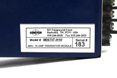 Bonitron M3675T-H10 Braking Transistor Module, 460V