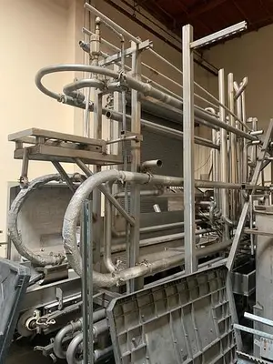 Heat Exchanger, Tube-in-Tube, 3" Diameter, Stainless Steel, 8-Pass, #5762676
