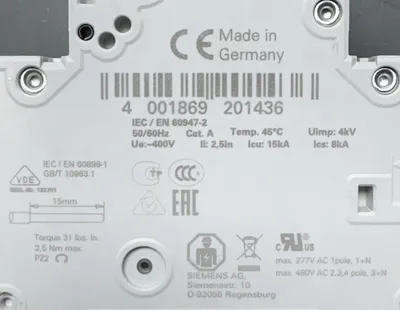 Siemens 5SY4350-5 Circuit Breakers | ESS Industrial Equipment Sales (9)