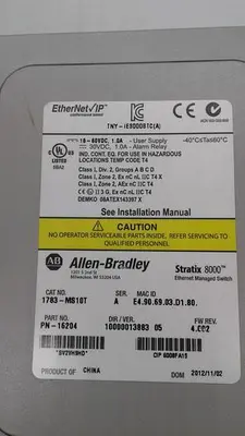 Used ALLEN-BRADLEY ALLEN-BRADLEY STRATIX 8000 1783-MS10T ETHERNET MANAGED SWITCH Switch Parts | ND Industrial Surplus #1211980