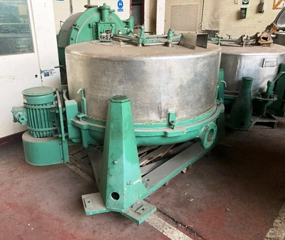 (2) Rousselet Robatel UCS 47 x 20 perforate basket centrifuges, 316SS.