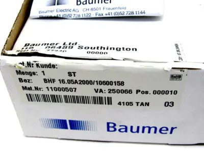 NEW BAUMER ELECTRIC BHF 16.05A2000/10600158 ENCODER BHF1605A200010600158