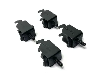 USED IGUS STRAIN RELIEF CLAMPS MISSING BOTTOM PLASTIC PIECE LOT OF 4