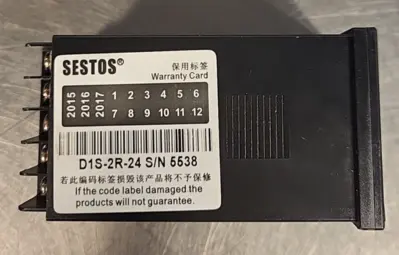 Sestos D1S-2R-24 S/N 5538 Temperature controller D1S-2R-24 (BIN 4.5.4)