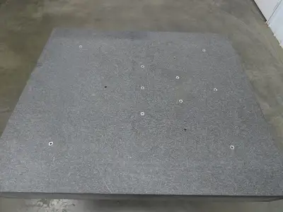 Brown Sharpe Granite Surface Inspection Plate 41-1/4 x 49 x 8" Stand Grade B