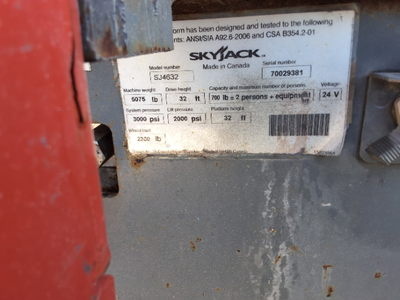 USED 2016 Skyjack SJ4632