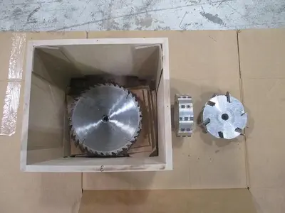 LOT OF SAW BLADES AND CUTTERHEADS