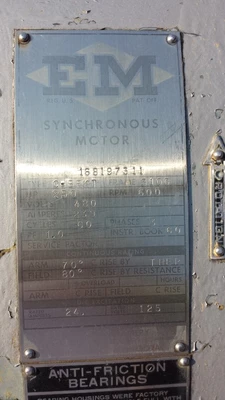 Emerson BEMAC II Electric Generator 175 KW 120/208 V 219 KVA 602
