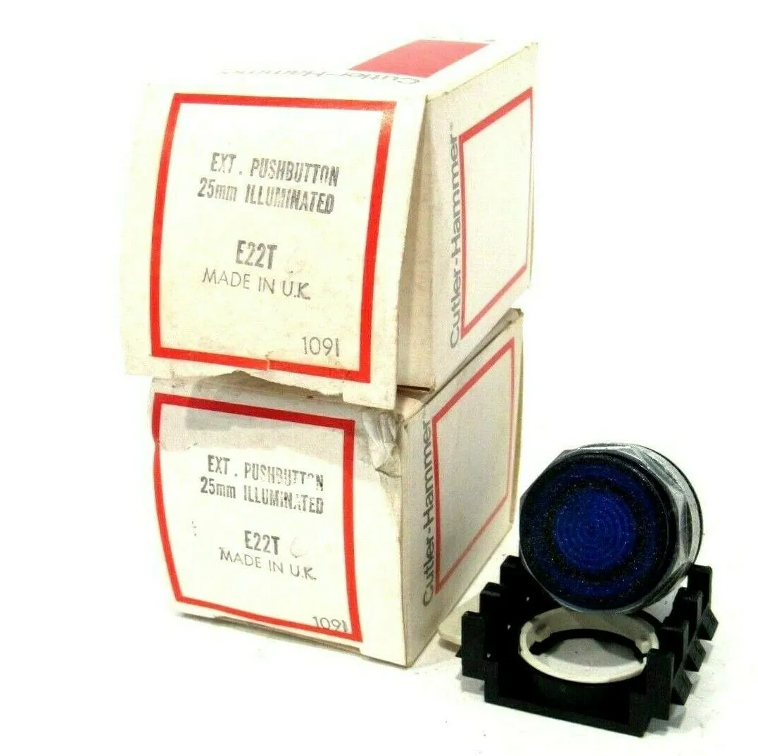 LOT OF 2 NEW CUTLER HAMMER E22T6 PUSHBUTTON