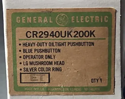 GE CR2940UK200K PUSH BUTTON. Loc4A5