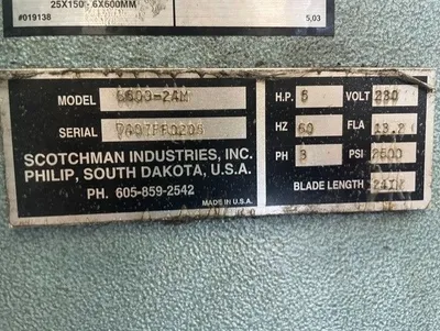 Used 2005 SCOTCHMAN 6509-24M Ironworkers California US | Wheeler Machinery Sales #1352321