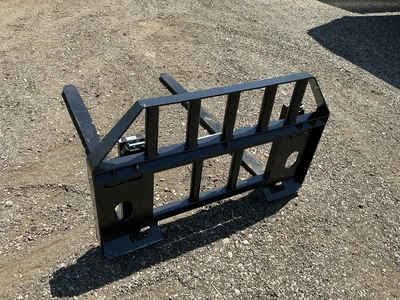 New JCT 60” Fork Skid Steer Attachment, Quick Attach Carriage with Two 60” Forks, Forks are 4” Wide