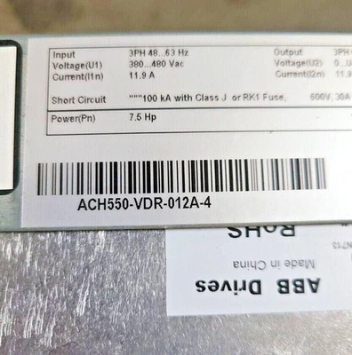 USED ABB ABB ACH550-VDR-012A-4