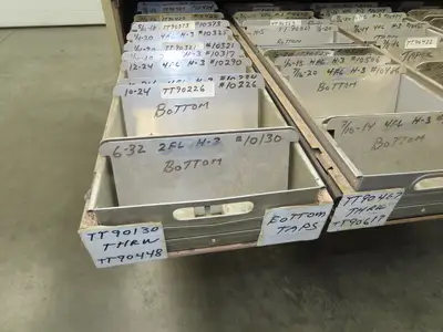 Modular Industrial Storage Cabinet 20 Drawer 61.5x38x34.5" Vintage 17x10" Trays