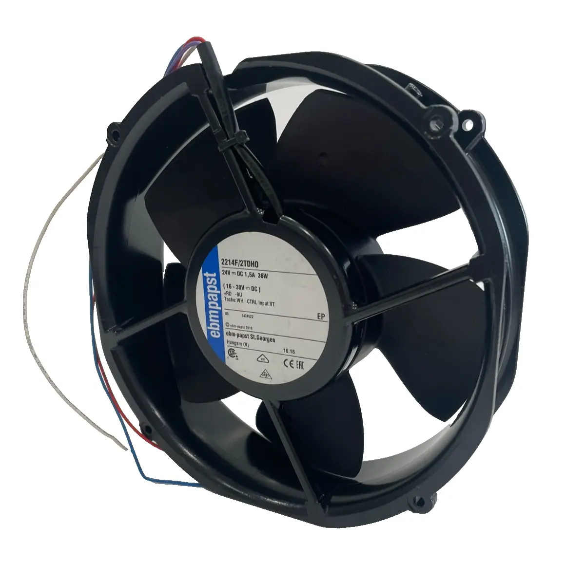 NEW EBM PAPST 2214F/2TDHO CIRCULAR FAN 24V 1,5A 36W 2214F2TDHO