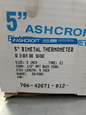 ASHCROFT 50 EI 60R 090 50/450C 5" Bimetal Thermometer. 6D-23