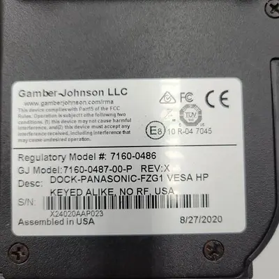 Used GAMBLER - JOHNSON GAMBLER - JOHNSON 7160-0486 PANASONIC TOUGHBOOK DOCKING & RAM MOUNT RMR-176-1 BALL Computer Accessories Michigan US | ND Industrial Surplus #1226762