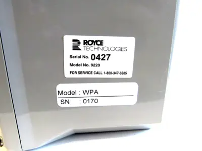 NEW ROYCE TECHNOLOGIES 2464023F ANALYZER , WPA BASE UNIT MODEL 9220