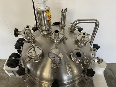 USED 2014 ALLEGHENY BRADFORD 171 LITER STAINLESS STEEL JACKETED REACTOR 45 PSI W/ AGITATOR