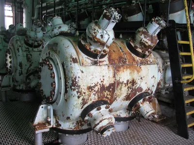 Used Cooper Bessemer GMVH10 Qty 2 Lubricated Reciprocating Air Compressors Oklahoma US | Borderless Services #1378271